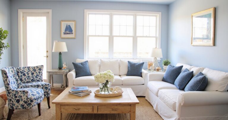 blue living room, blue and white living room, blue white living room, blue couch living room, blue walls living room
