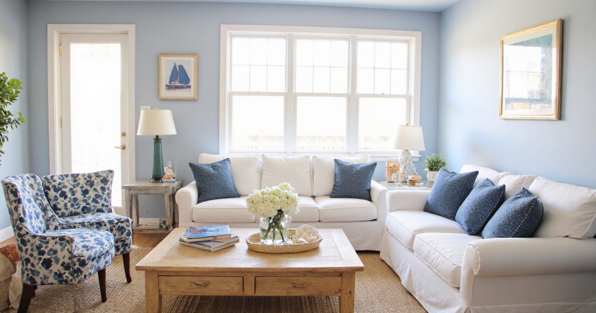 blue living room, blue and white living room, blue white living room, blue couch living room, blue walls living room