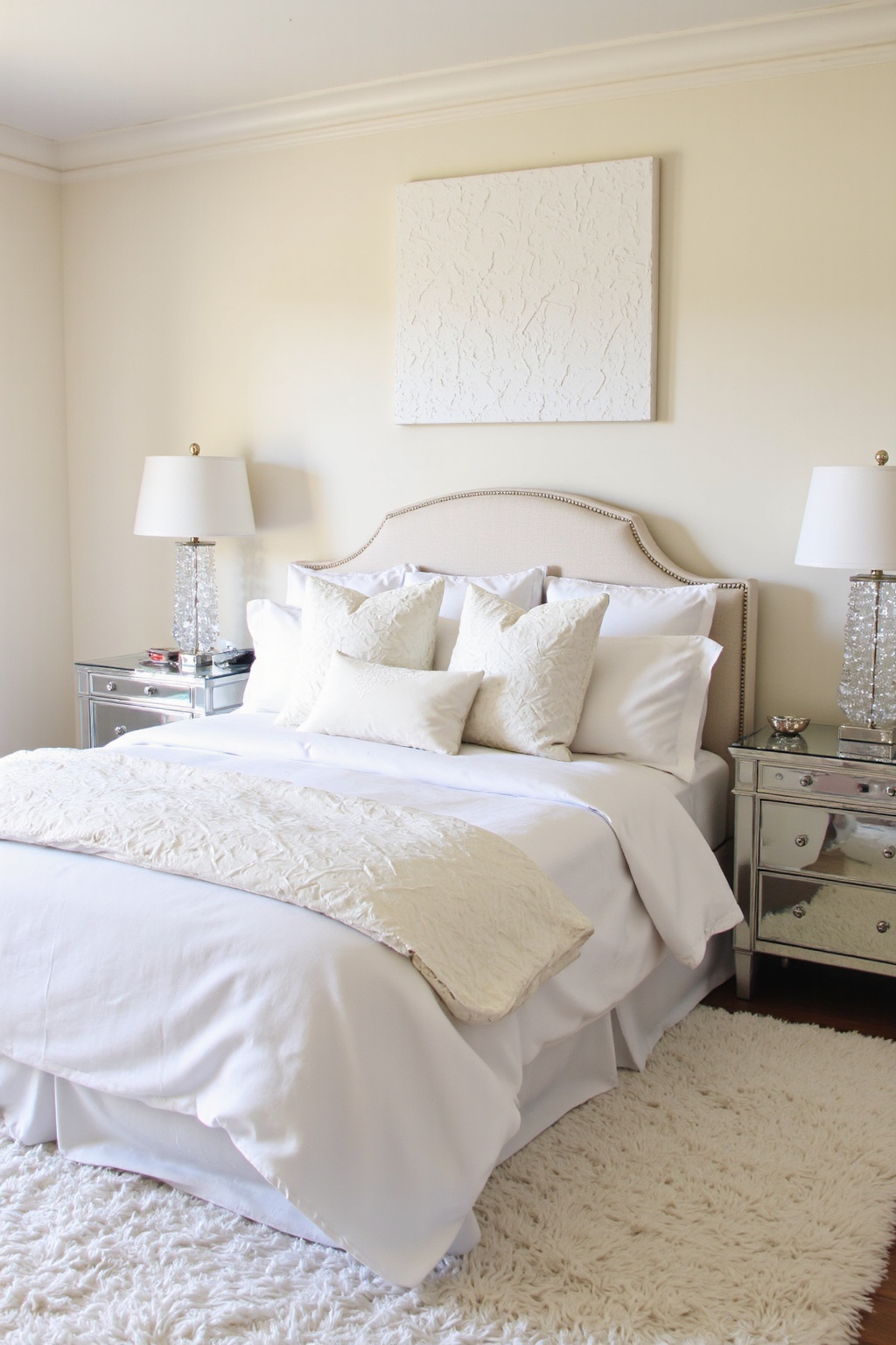 cozy white bedroom, modern white bedroom, minimalist white bedroom, white bedroom decor ideas, elegant white bedroom