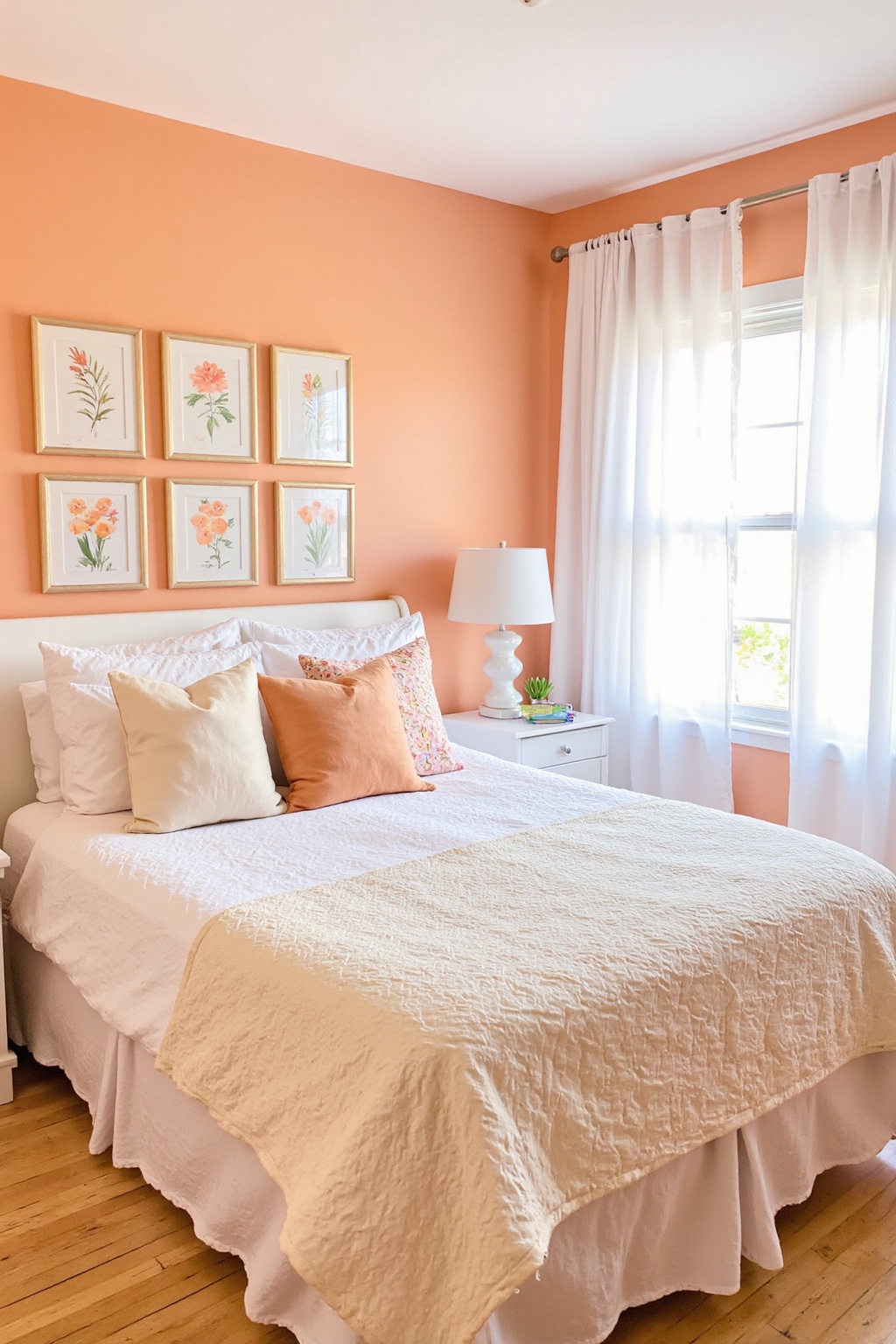 orange bedroom ideas, bedroom orange, orange accent walls, light orange bedroom, burnt orange bedroom ideas