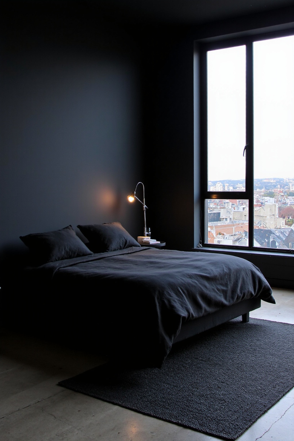 bedroom black, black bedroom ideas, all black bedroom, dark moody bedroom, cute black room ideas
