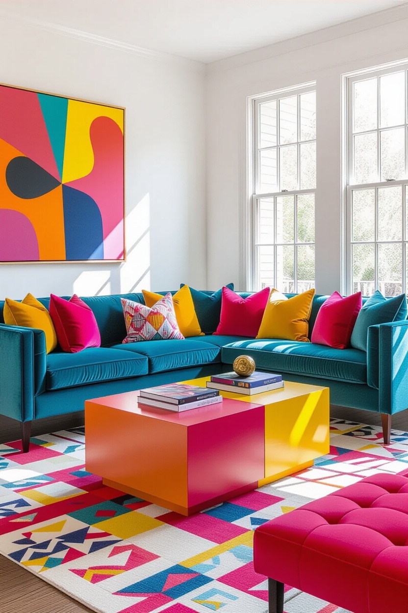 earthy living room, cosy living room, cozy living room and kitchen, earthy couch living room, small living room brown couch