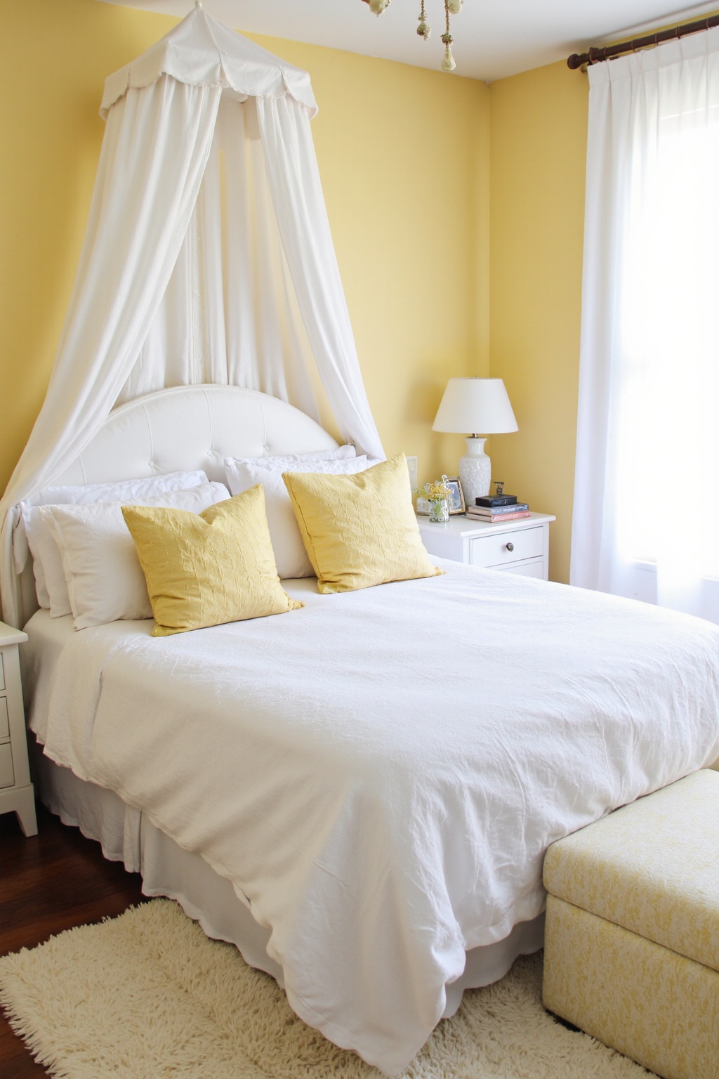 yellow bedroom decor, yellow bedroom, yellow bedding ideas, yellow guest bedroom ideas, yellow and brown bedroom