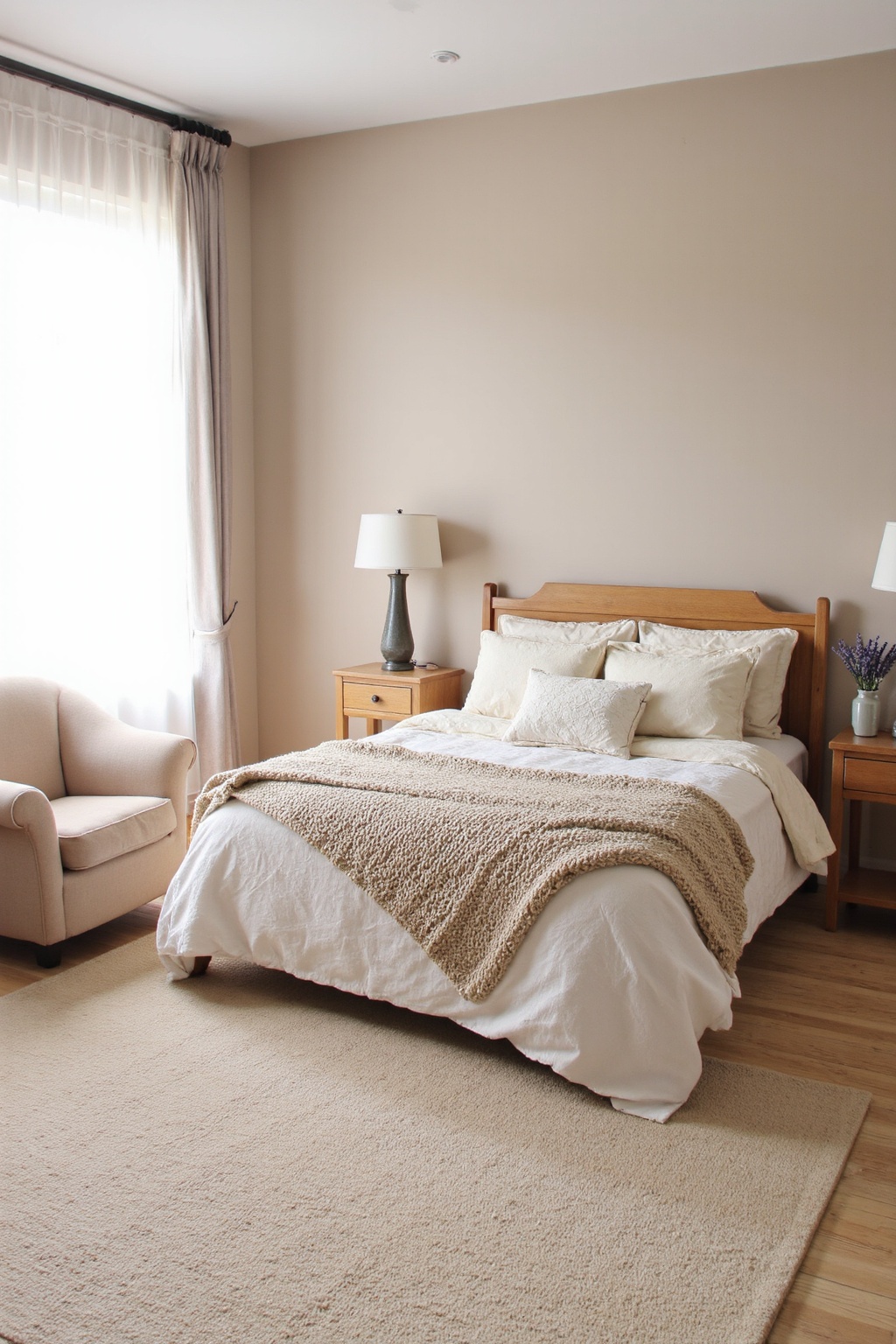 beige bedroom, beige walls bedroom, beige teen room, beige room aesthetic, peaceful bedroom aesthetic