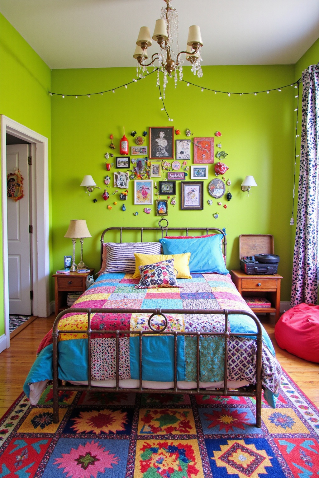 sage green bedroom, all green bedroom, olive green bedroom ideas, orange green room aesthetic, forest green master room