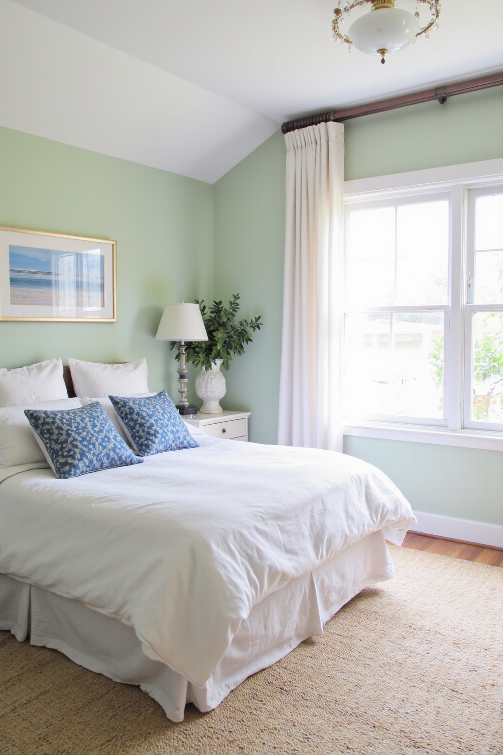 sage green bedroom, green bedroom decor, bedroom ideas with sage green walls, green and wooden bedroom, sage green spare bedroom