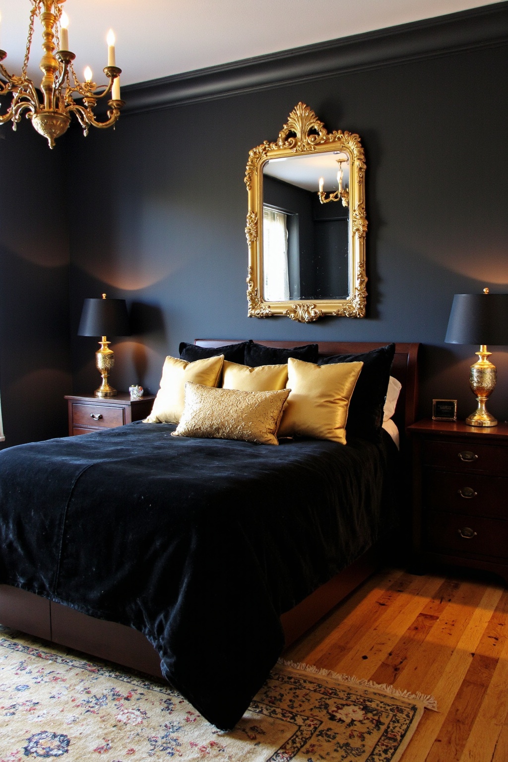 black bedroom ideas, bedroom black, black accent walls, black theme bedroom, black bedrooms
