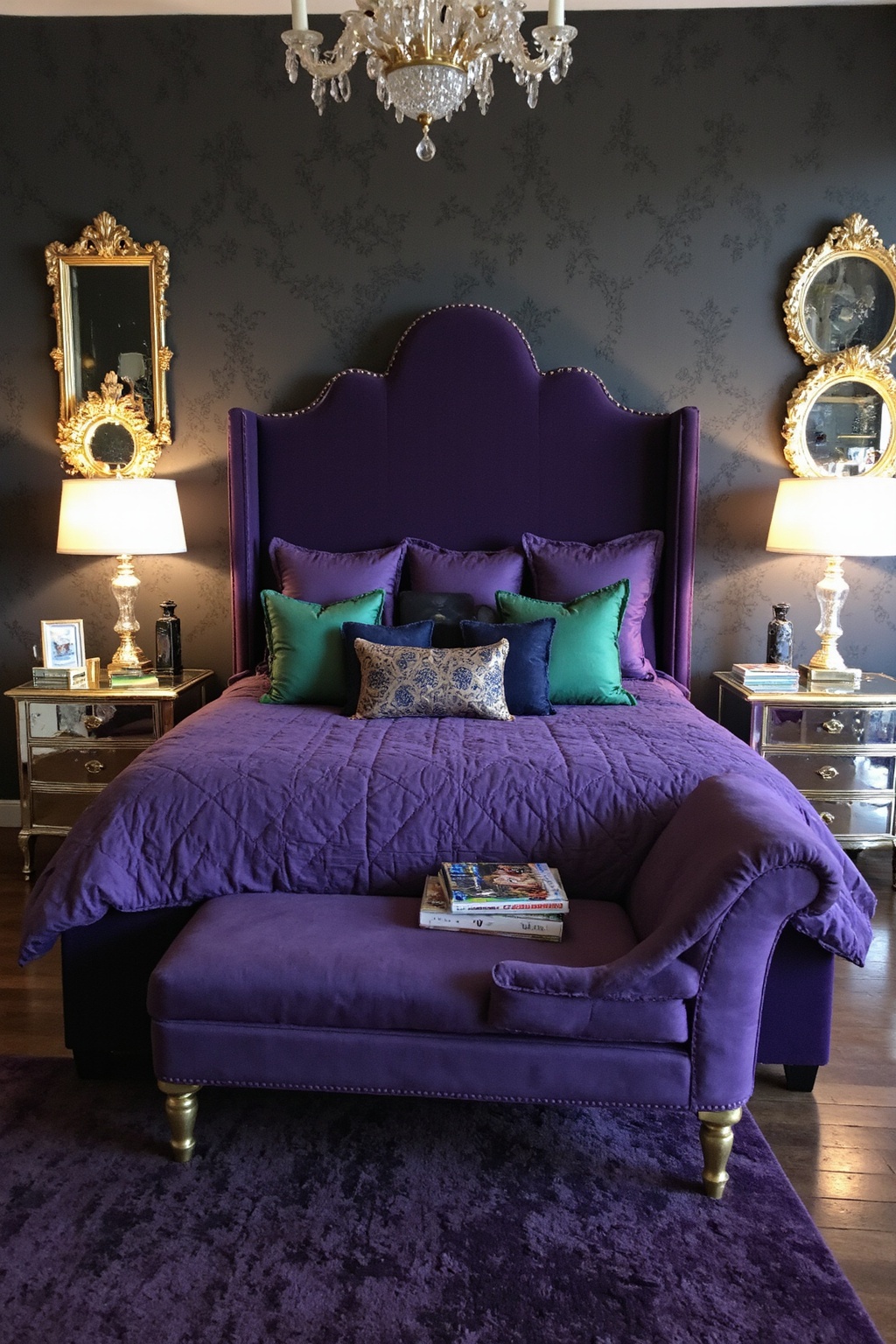 purple bedroom decor, purple bedroom ideas, cozy purple bedroom, purple bedroom aesthetic, purple walled bedroom