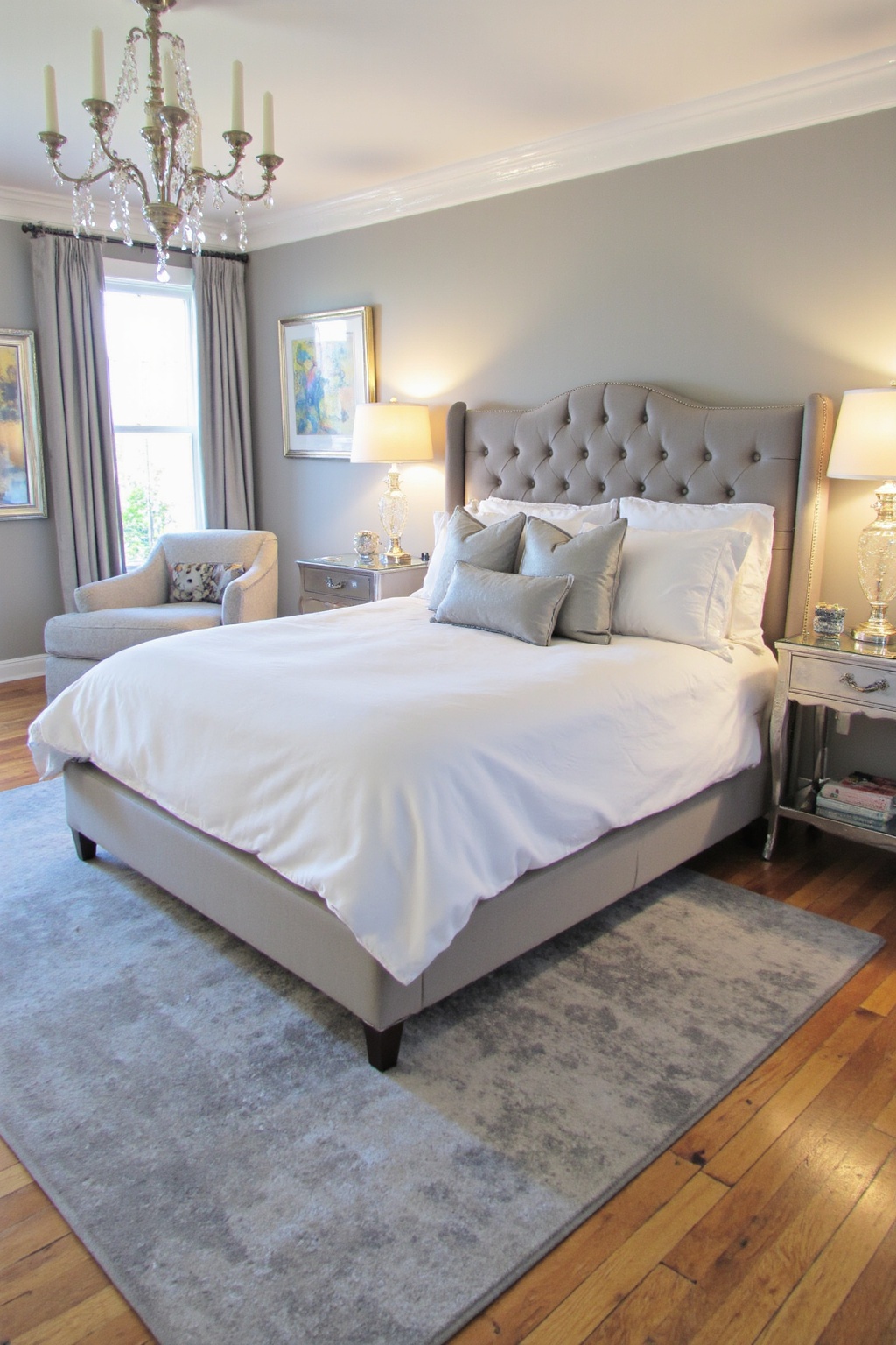 gray bedroom, gray bedroom walls, grey and white bedroom, light gray bedroom, gray walls bedroom decor