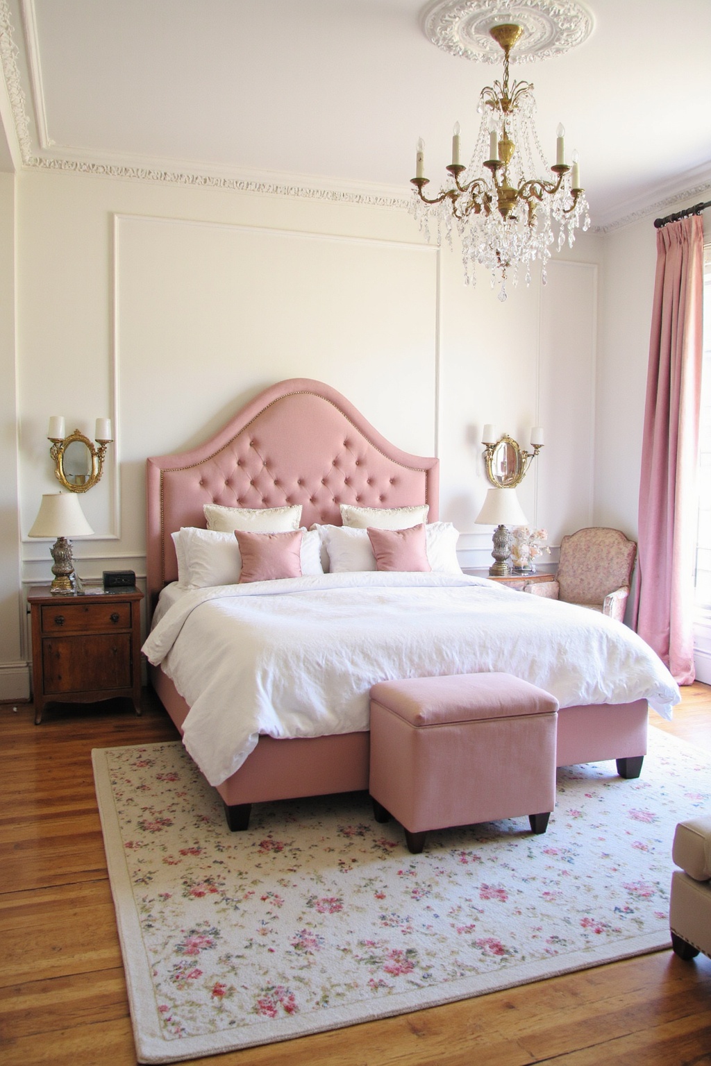 pink bedroom decor, cute rooms, pink room decor, cute bedroom ideas, pink french provincial bedroom