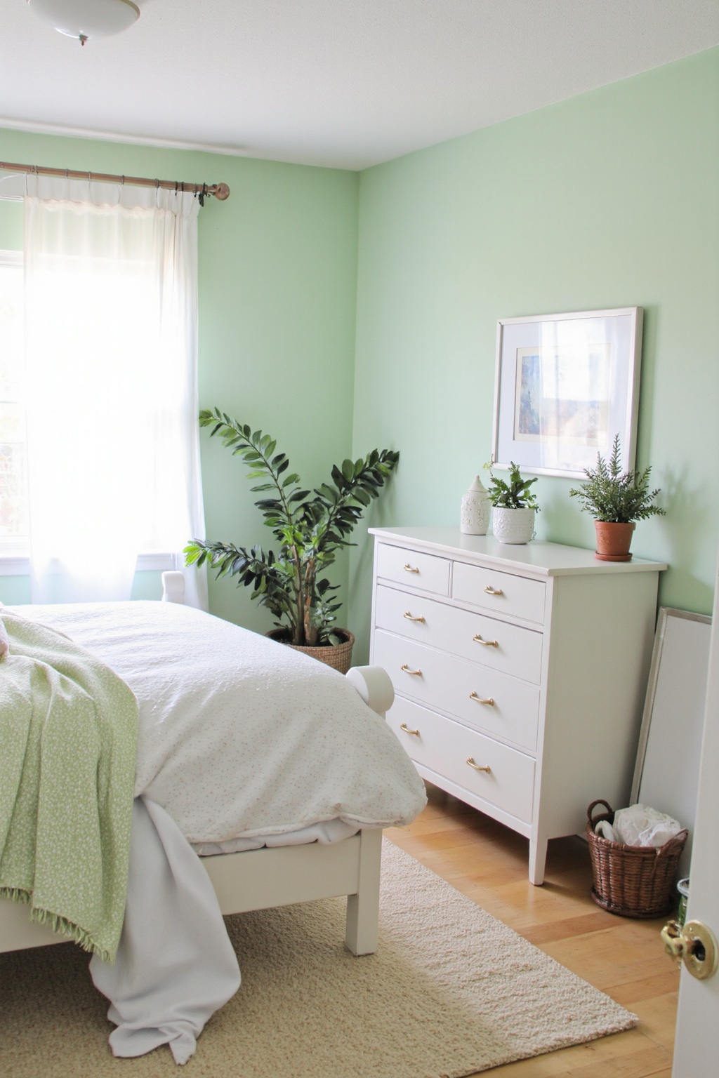 green bedroom, green bedroom decor, rustic green bedroom, green rustic bedroom, earth green bedroom
