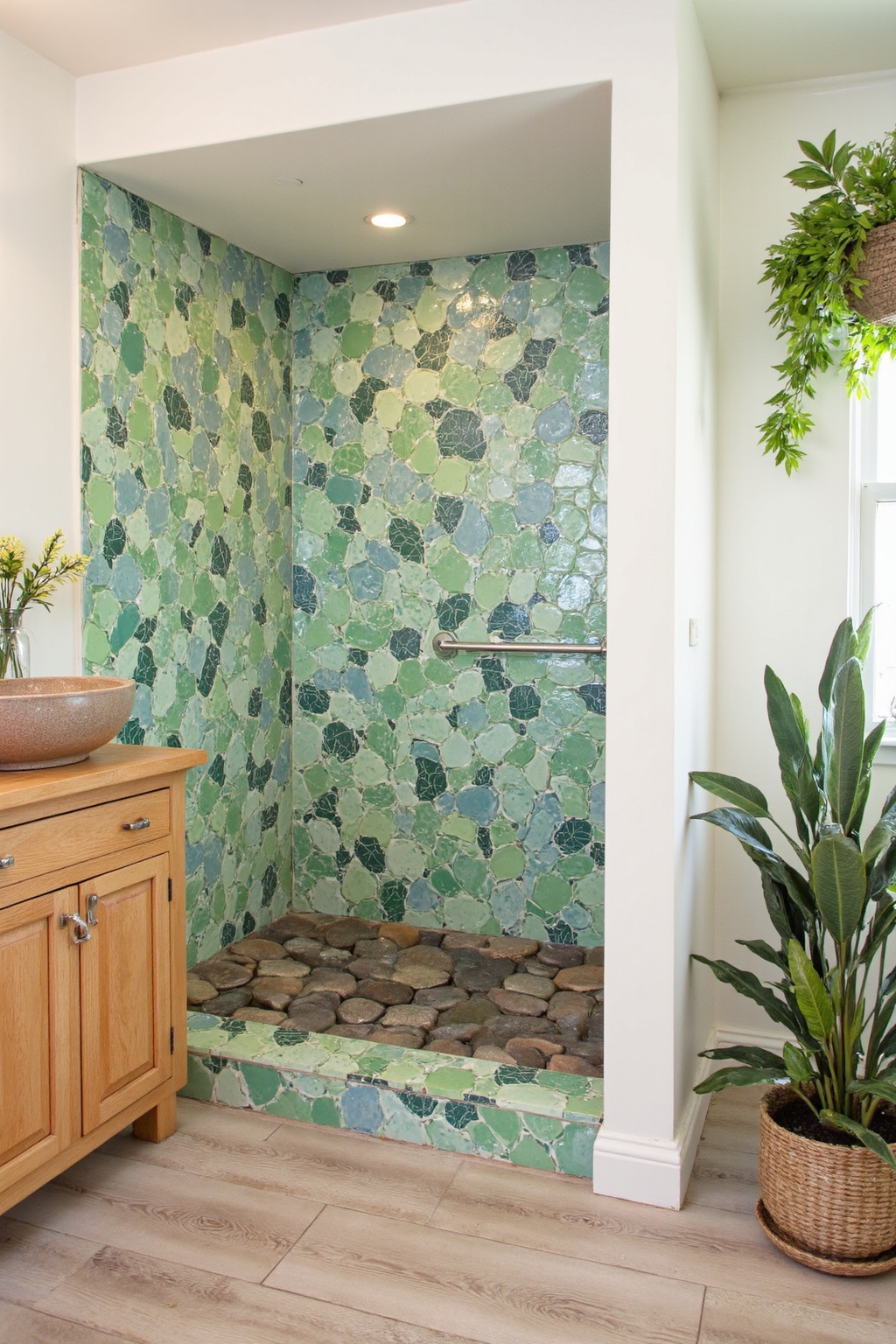 bathroom inspiration decor, blue shower tile, purple tile bathroom, bathroom tiles mosaic, large shower tile