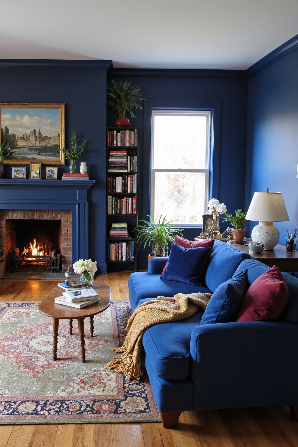 blue and white living room, blue couch living room, white and blue living room, blue small living room ideas, dark blue living room