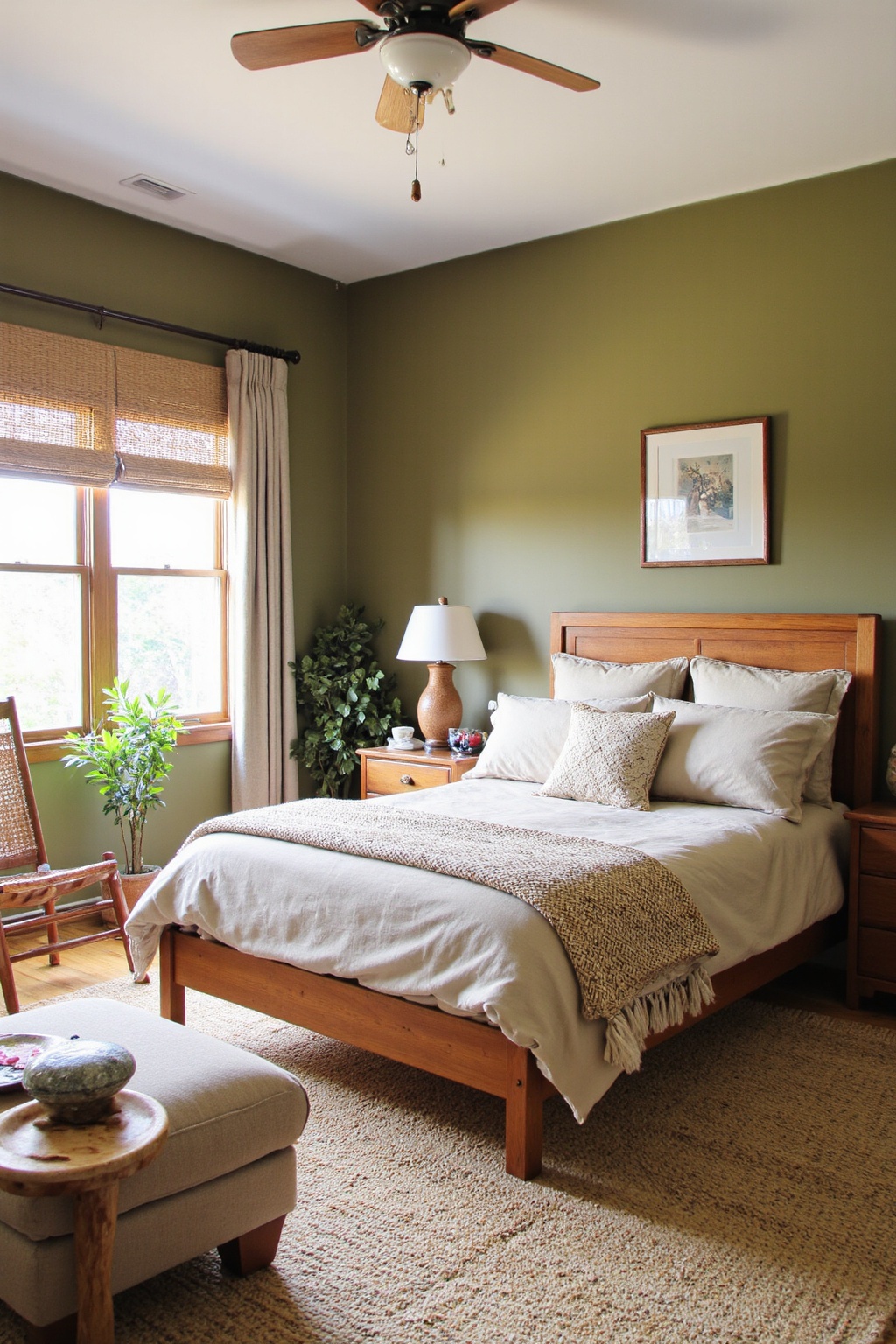 all green bedroom, green bedroom, green wooden bedroom, green wood bedroom, green olive bedroom