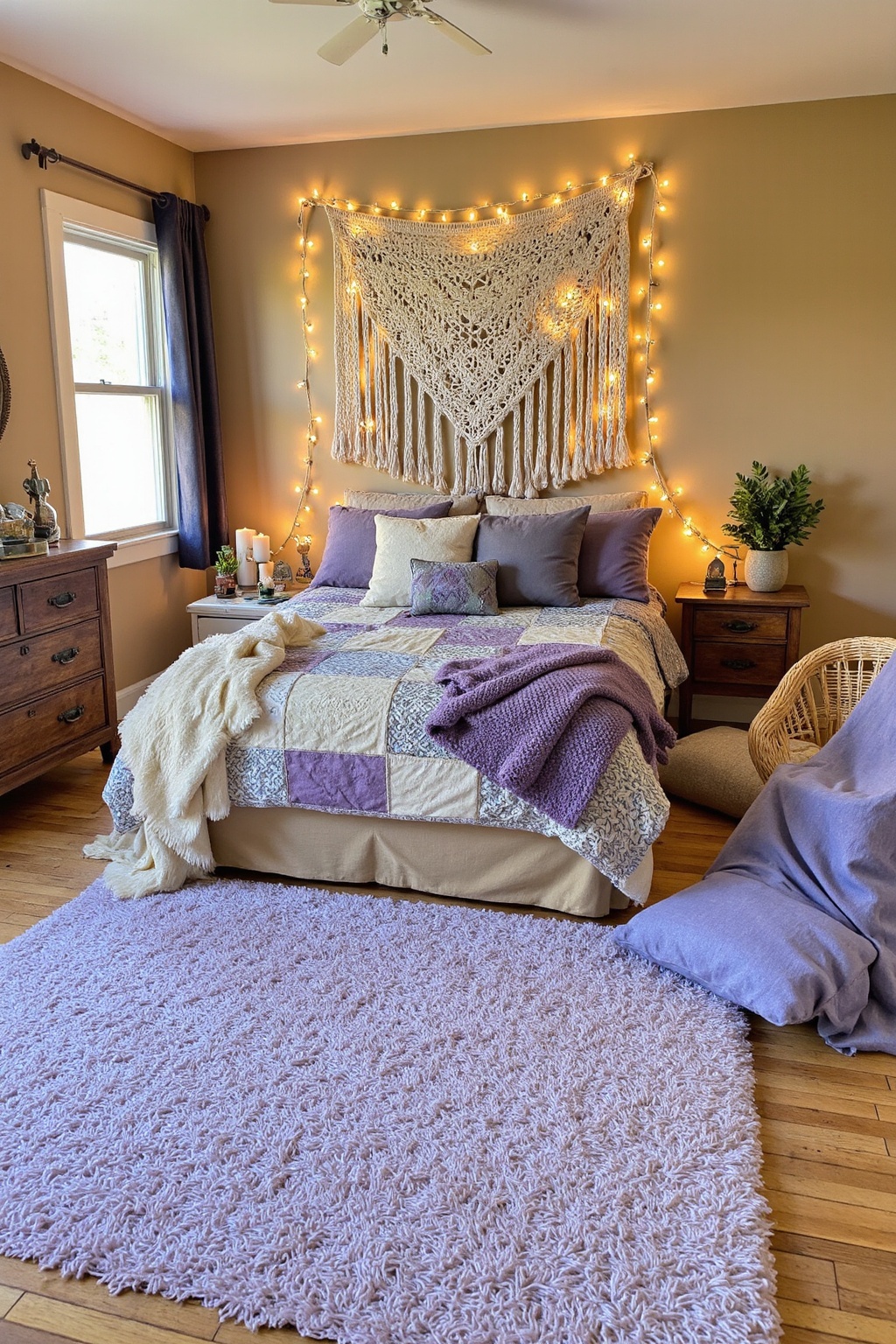 purple bedroom decor, lavender bedroom, rustic purple bedroom, lilac bedroom, purple room aesthetic