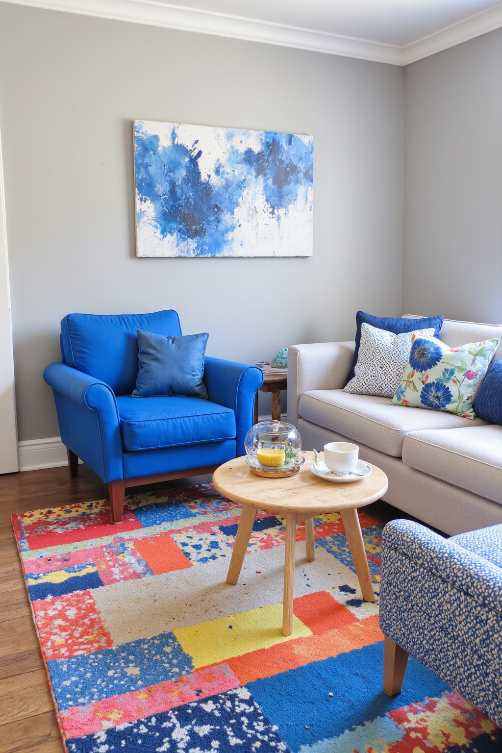 blue walls living room, blue living room, blue inspired living room, blue and white living room decor ideas, accent walls in living room