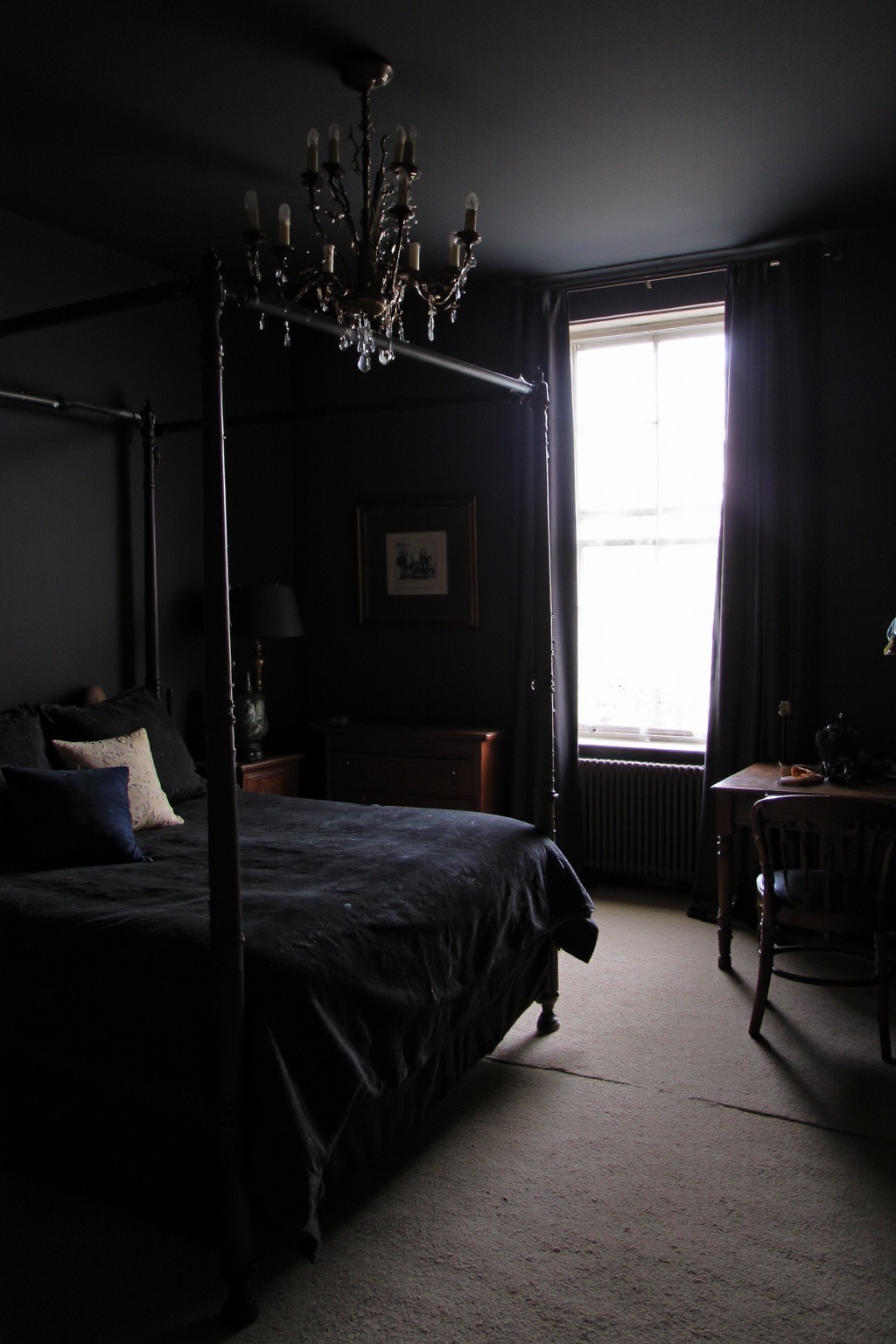 black bedroom ideas, bedroom black, dark moody bedroom, dark bedroom romantic, grey bedroom black furniture
