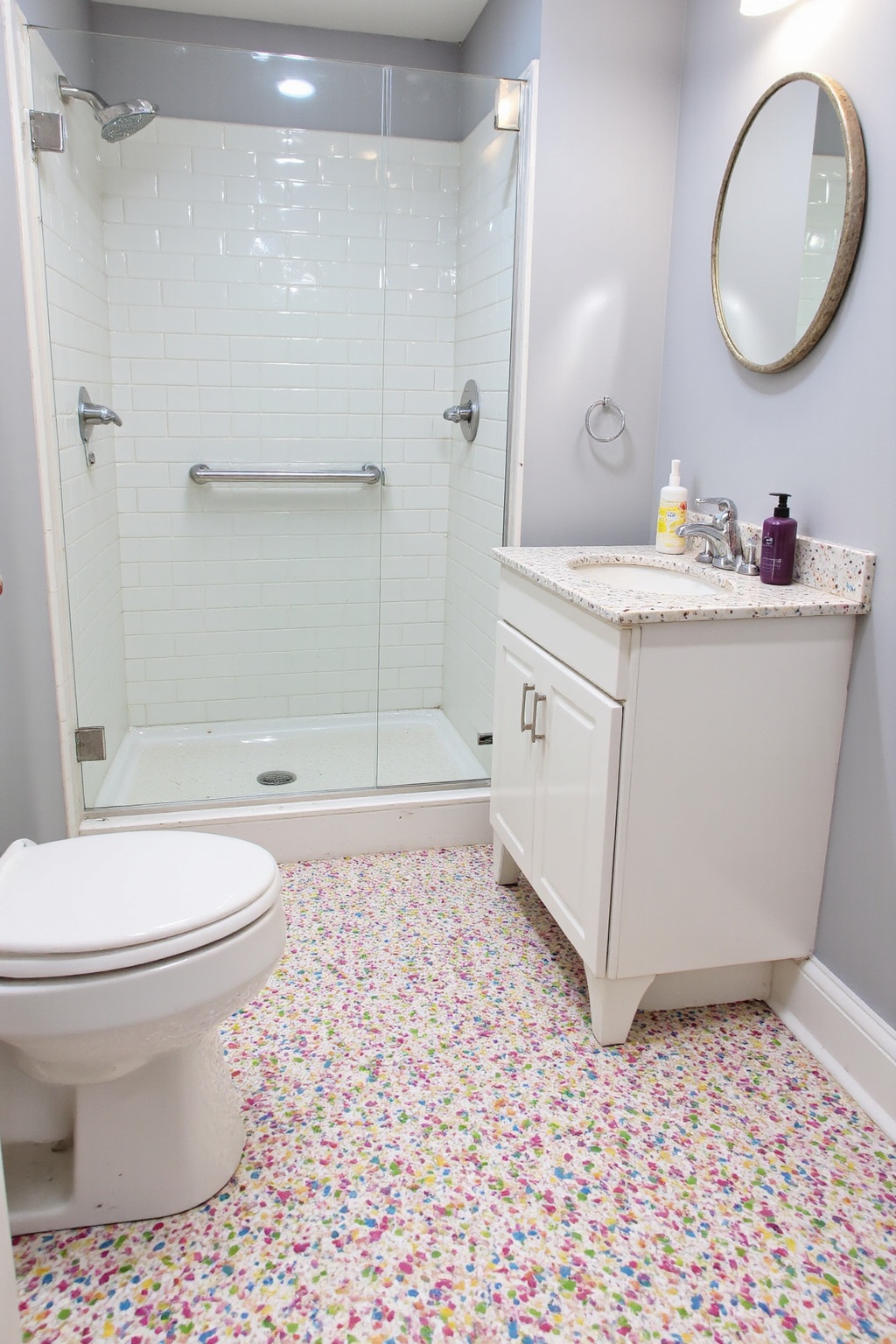 bathroom floor tiles, bathroom inspiration decor, penny tile floors, green tile bathroom, bathrooms tiles