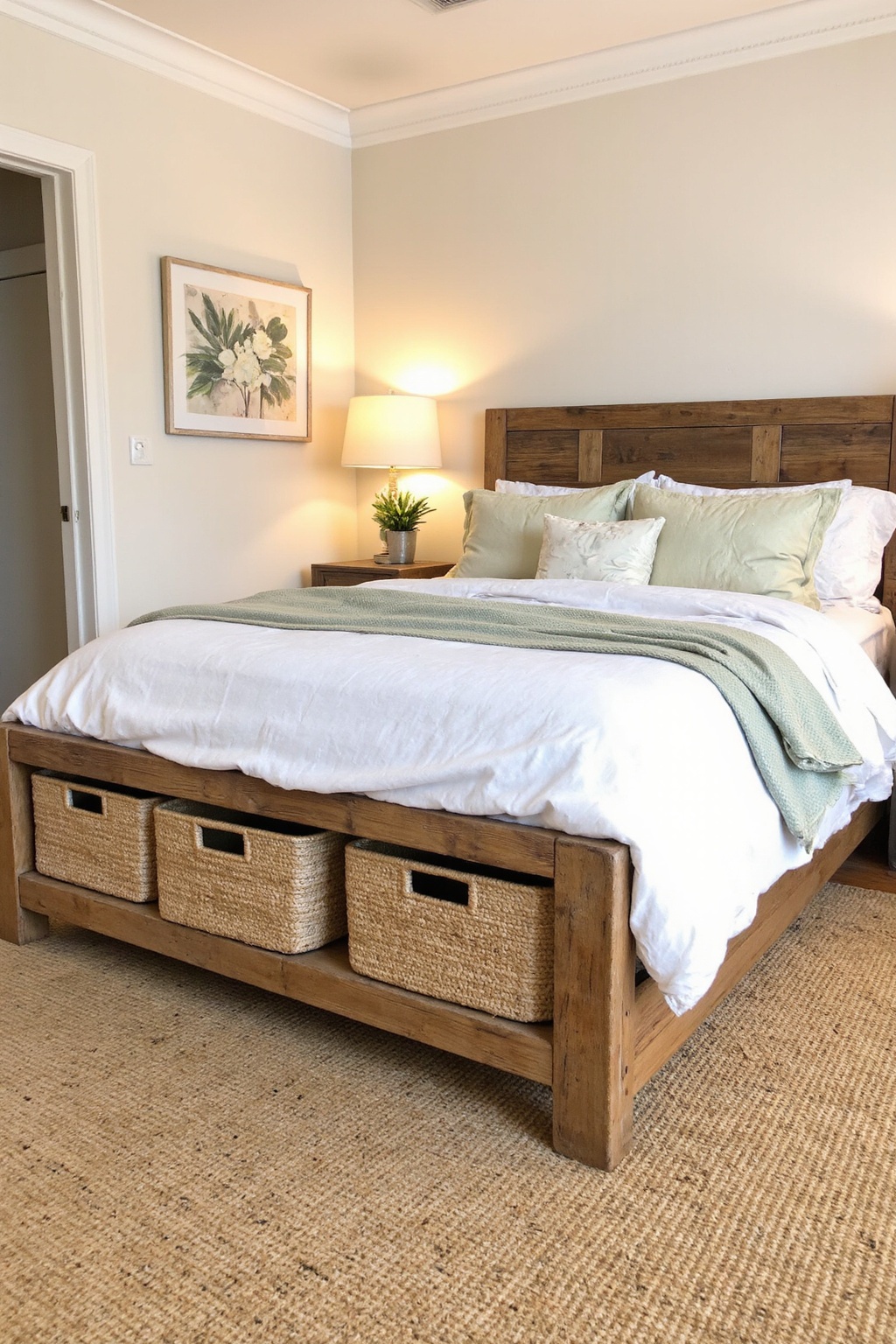 green bedroom decor, sage green bedroom ideas, green and wooden bedroom, sage green paint bedroom, sage green bedroom walls aesthetic