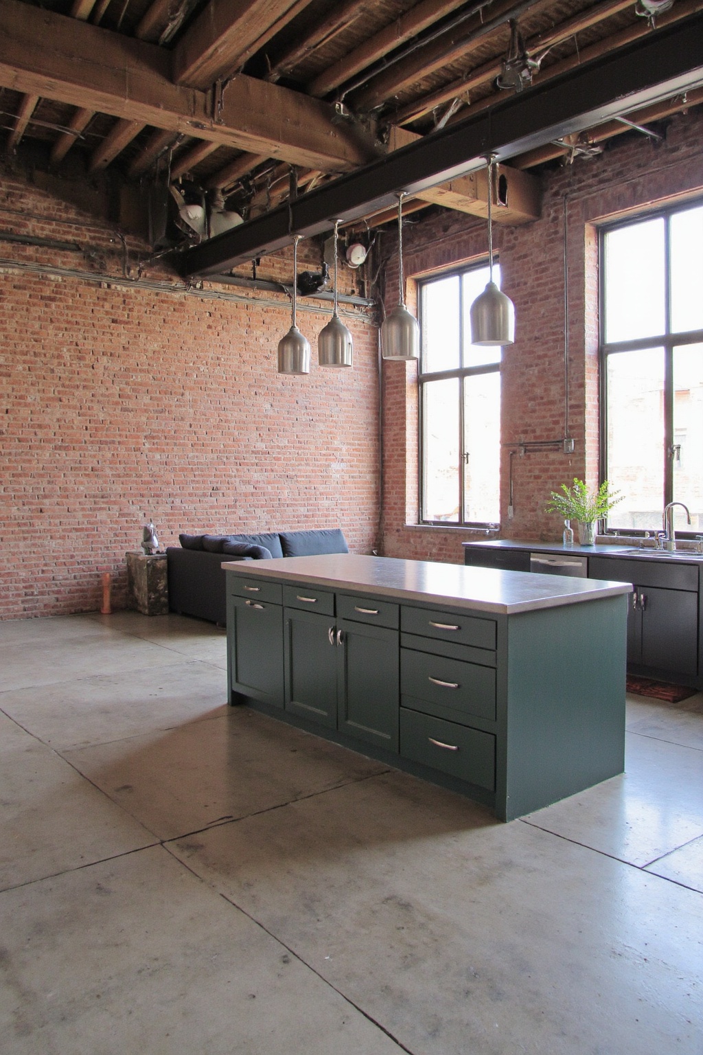 modern industrial interior, industrial livingroom, kitchen cabinet design, industrial loft interior design, urban interior design