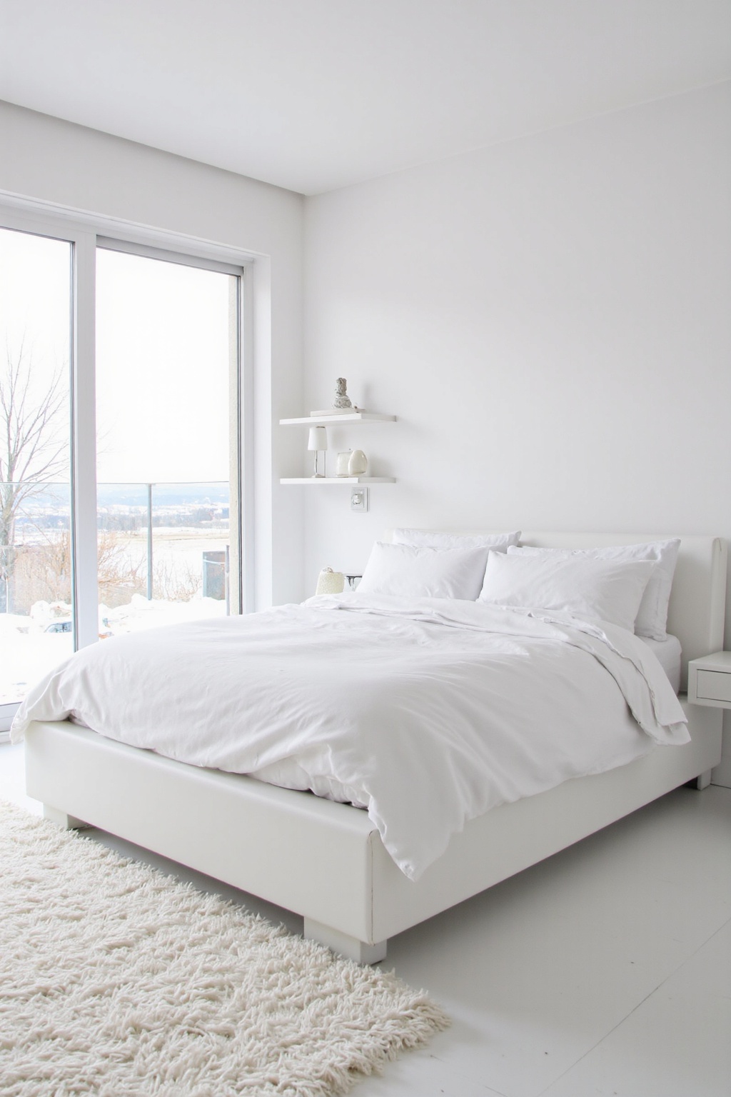 white bedroom aesthetic, all white bedroom, white bedroom walls, classy bedroom, white bedroom design