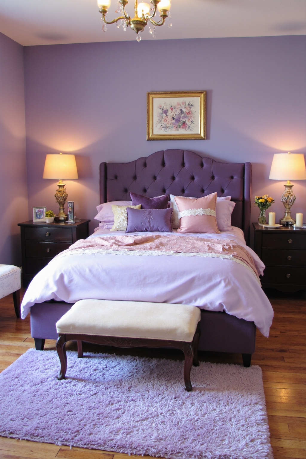 purple room, purple bedroom ideas, lavender walls, dream bedroom inspiration, sage purple bedroom
