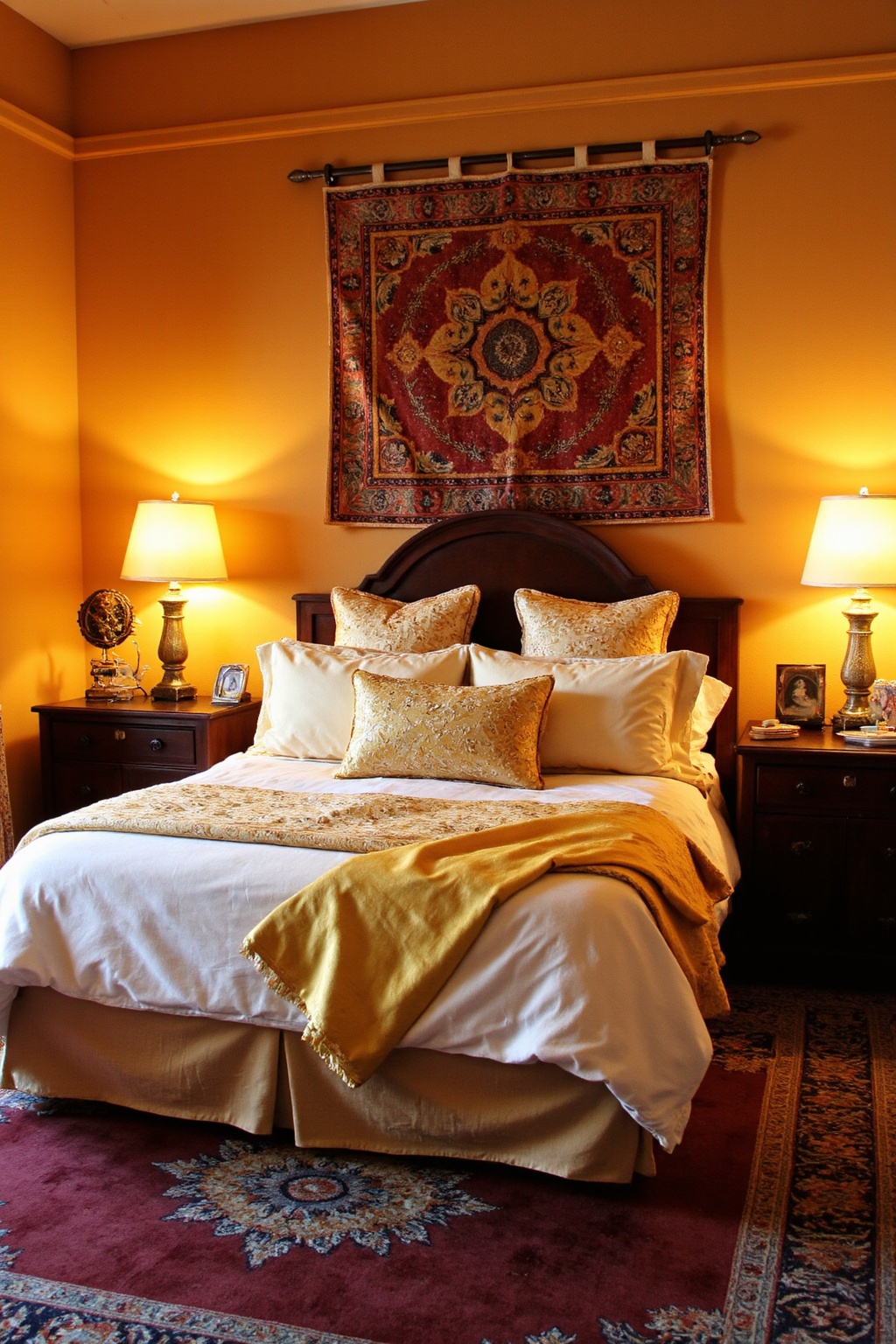bedroom orange, burnt orange bedroom, mediterranean bedroom, bohemian bedroom decor, bohemian bedroom