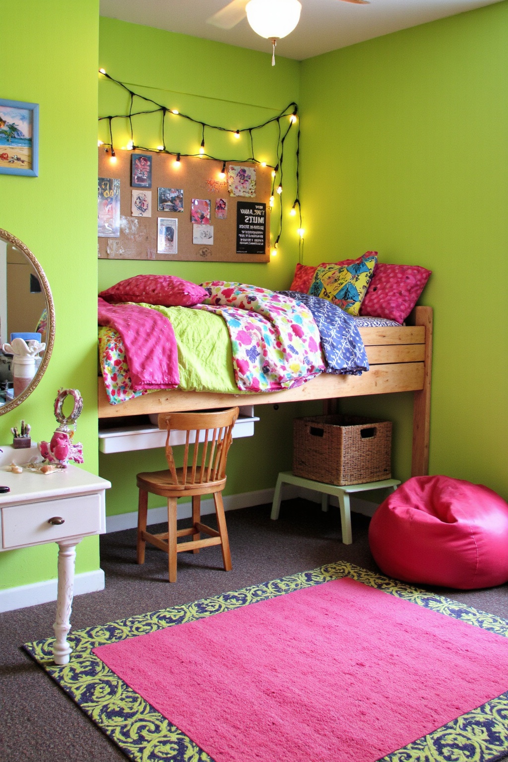 green bedroom ideas, green bedroom, olive green bedroom ideas, pink olive bedroom, bedroom color