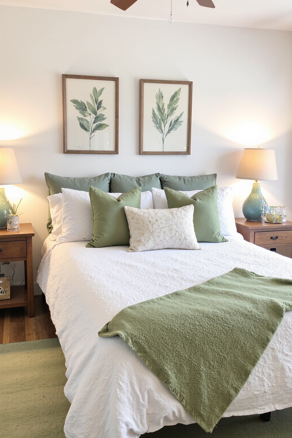 green bedroom decor, green bedroom ideas, green english bedroom, sage modern bedroom, cozy bedroom ideas sage green