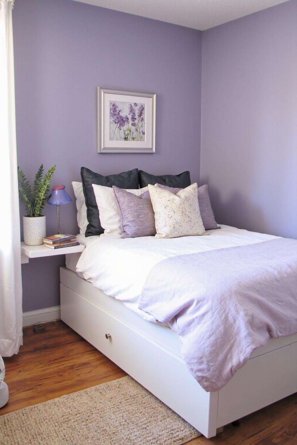 purple bedroom ideas, purple bedrooms, lavender room ideas, purple loft bed, cozy purple bedroom