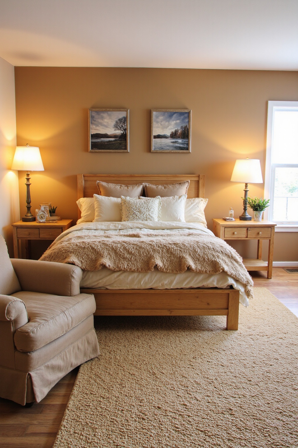 beige bedroom decor, room ideas bedroom, room makeover bedroom, peaceful bedroom aesthetic, beige bed