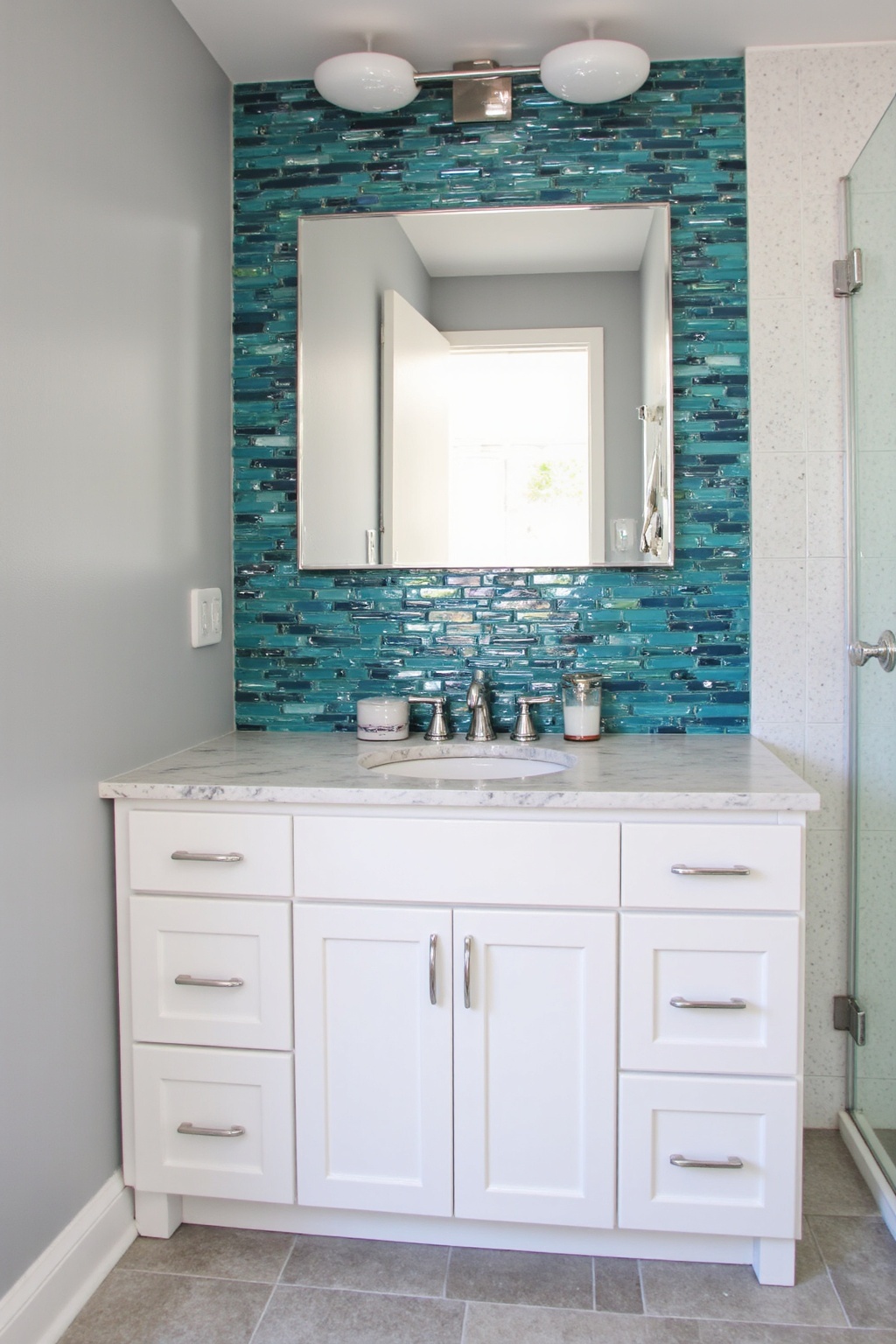 house bathroom, bathroom renos, bathroom tiles mosaic, pattern tile bathroom, spanish tile bathroom ideas
