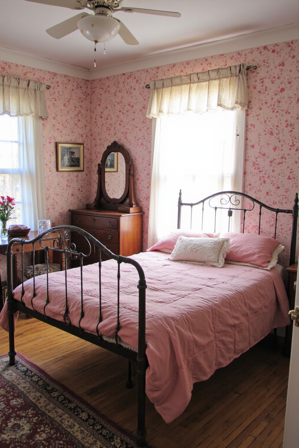 pink bedroom decor, pink bedroom ideas, pastel pink bedroom, clean pink room, bedroom decor gray