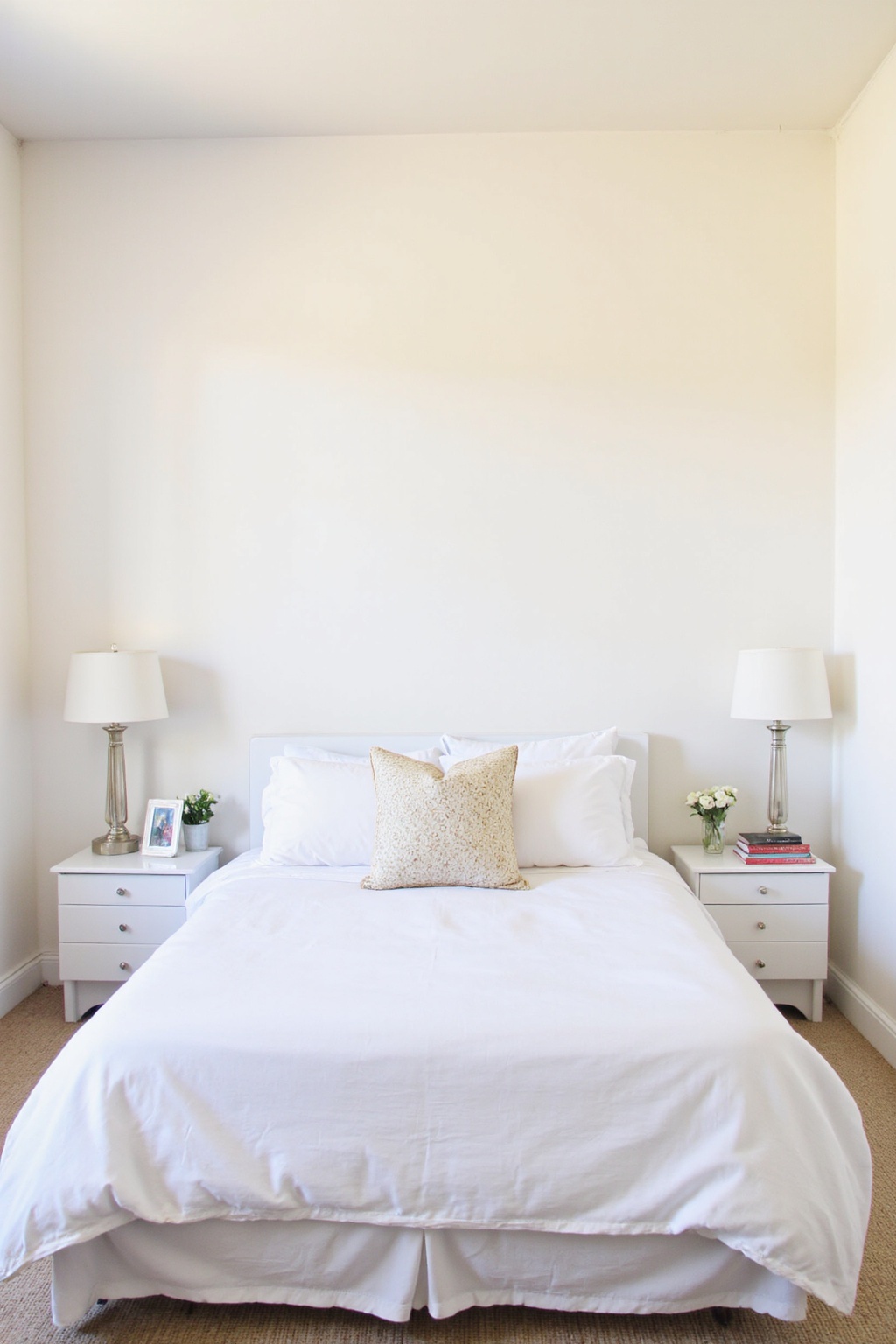 all white bedroom, cozy white bedroom, simple white bedroom, classy bedroom, white bed inspiration