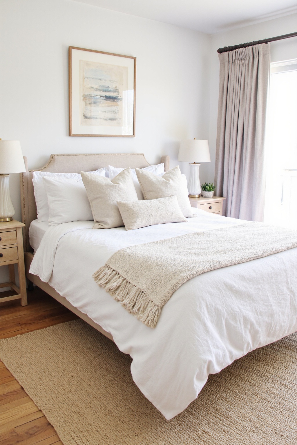 cozy white bedroom, all white bedroom, minimalist white bedroom, simple white bedroom, rustic white bedroom ideas