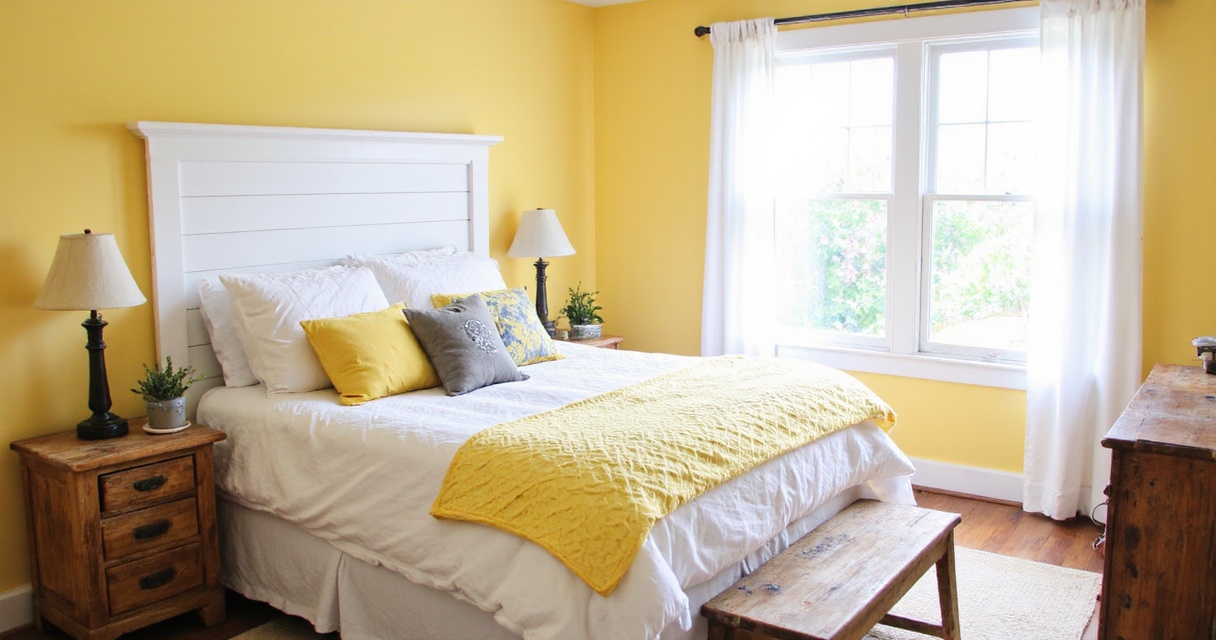 yellow bedroom walls, yellow bedroom ideas, yellow bedroom, yellow room, yellow bedroom decor