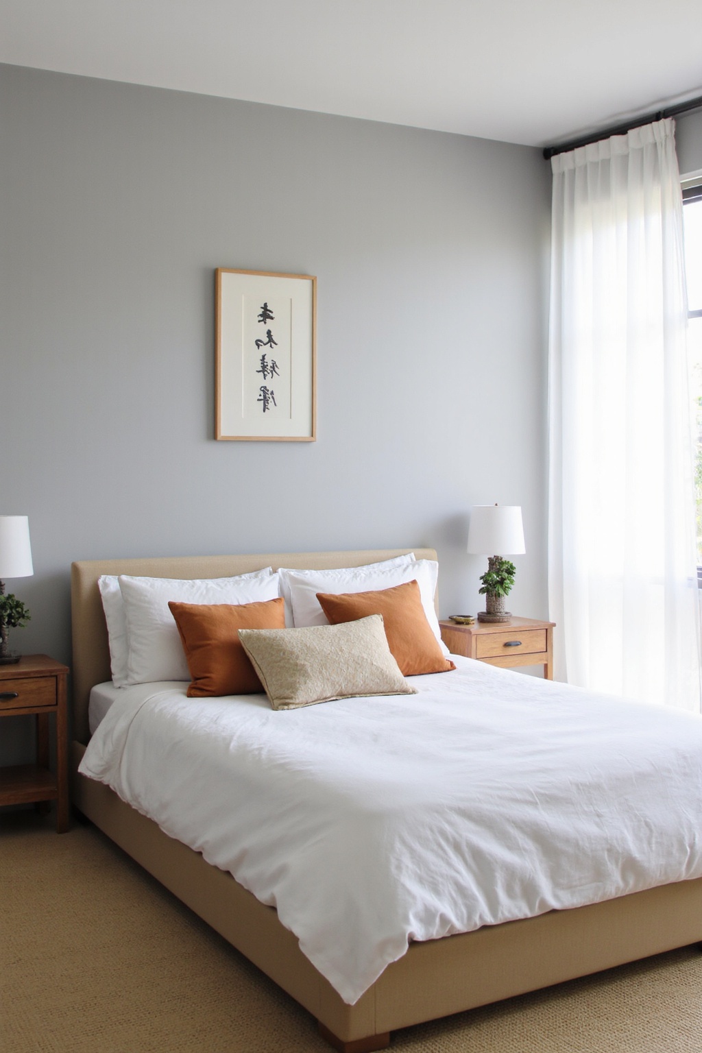 bedroom orange, burnt orange bedroom, serene bedroom, summer bedroom ideas, bedroom ideas