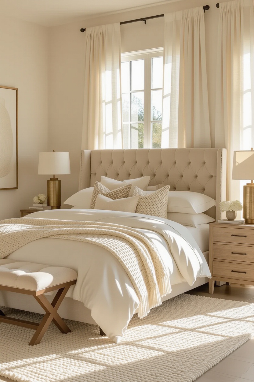 luxurious bedrooms, luxury bedding, elegant master bedrooms decor, glam bedroom decor, simple elegant bedroom
