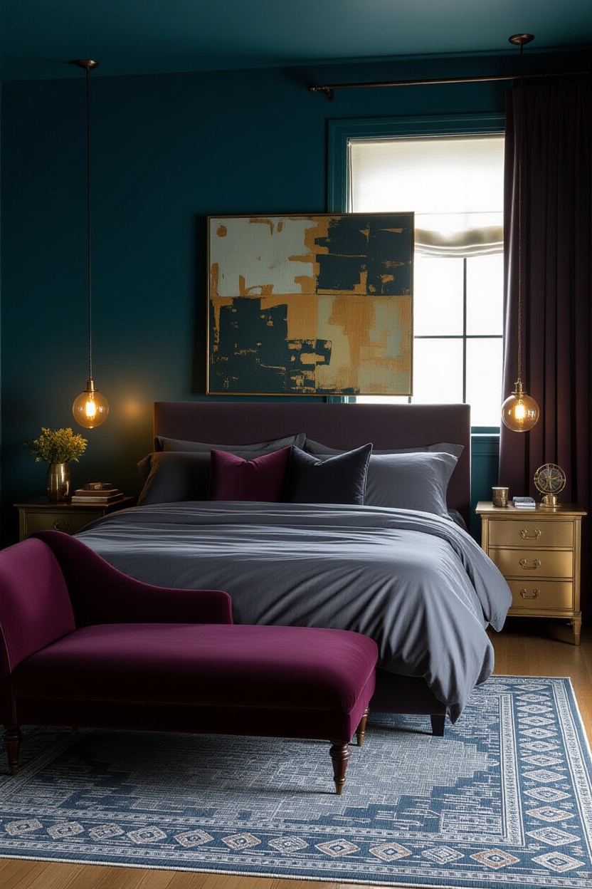 dark bedroom, romantic bedroom, dark cottage bedroom, dark home decor, feminine bedroom