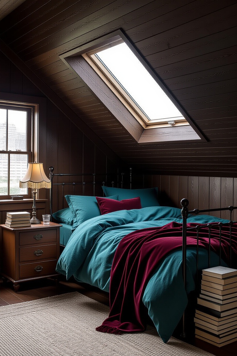 dark romantic bedroom, moody bedroom ideas, master bedrooms decor, dark green rooms, black bedroom