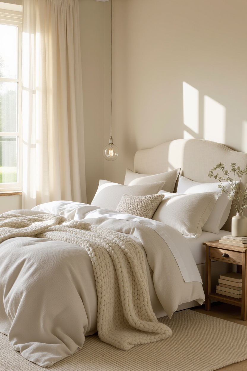 dream bedroom inspiration, bed comforter sets, soft bedding, bedroom with a sitting area, rustic bedding
