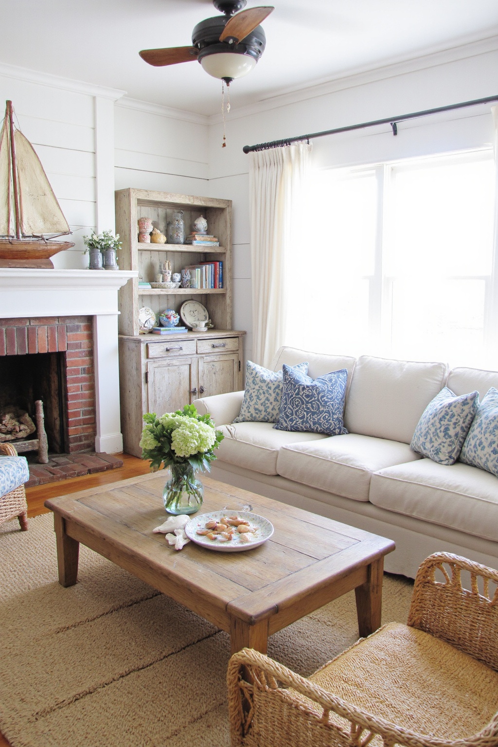 coastal living room, coastal cottage decor, coastal farmhouse living room, coastal farmhouse living room ideas, cozy lake house decor