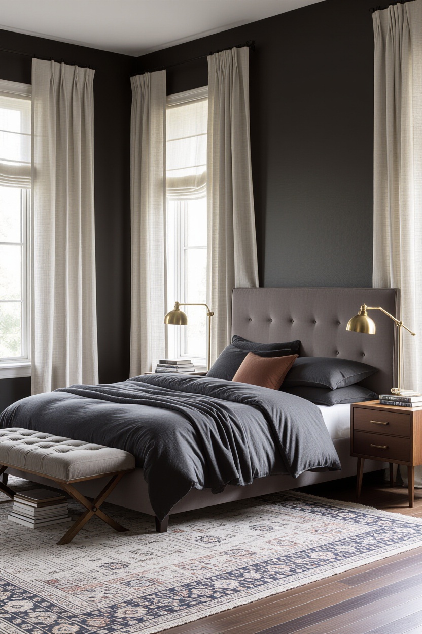 dark romantic bedroom, moody bedroom, dark moody bedroom, dark bedroom romantic, moody bohemian bedroom