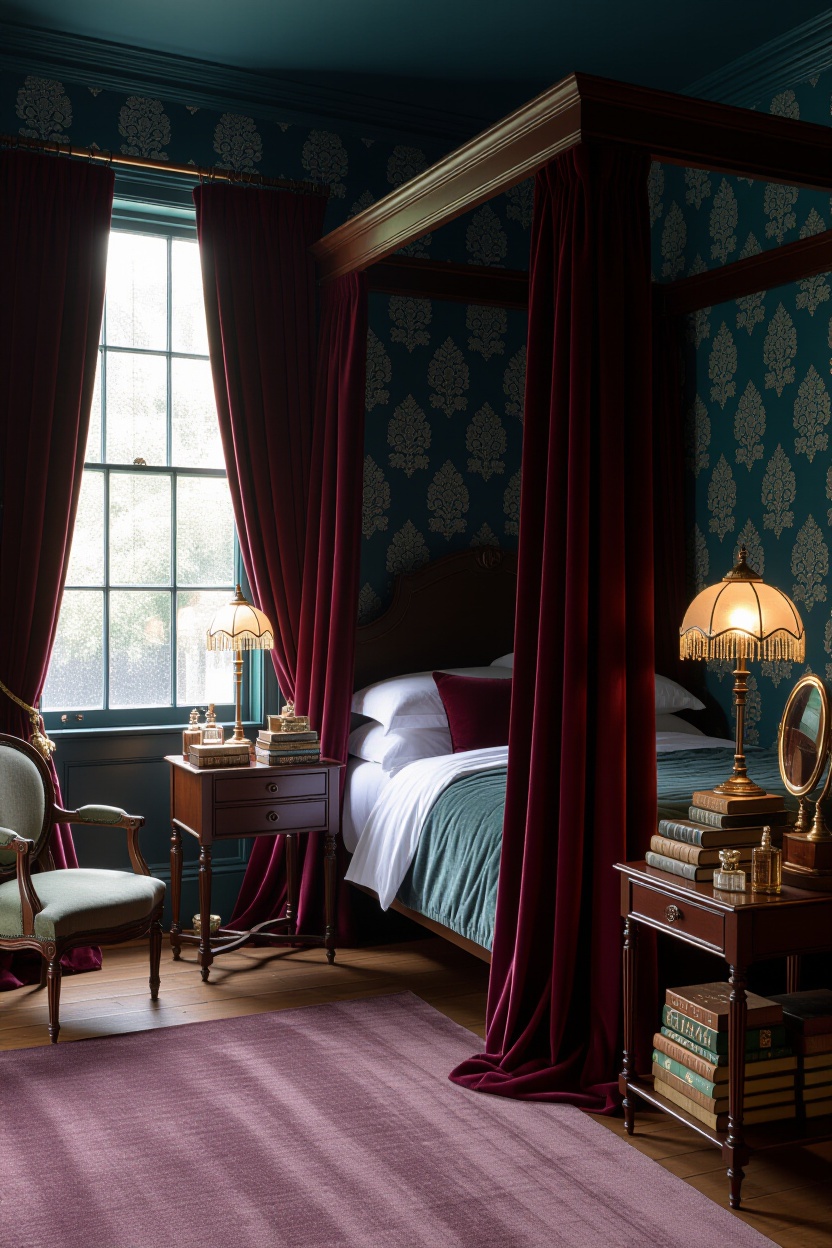 moody bedroom ideas, bedroom, moody green bedroom, moody maroon bedroom, dark and moody bedroom