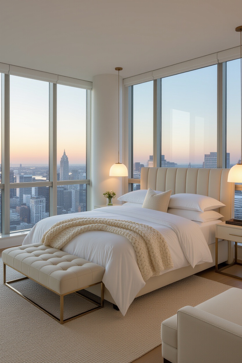 bedroom interior design luxury, luxurious bedroom, queen upholstered bed, modern luxury bedroom white, contemporary luxury bedroom