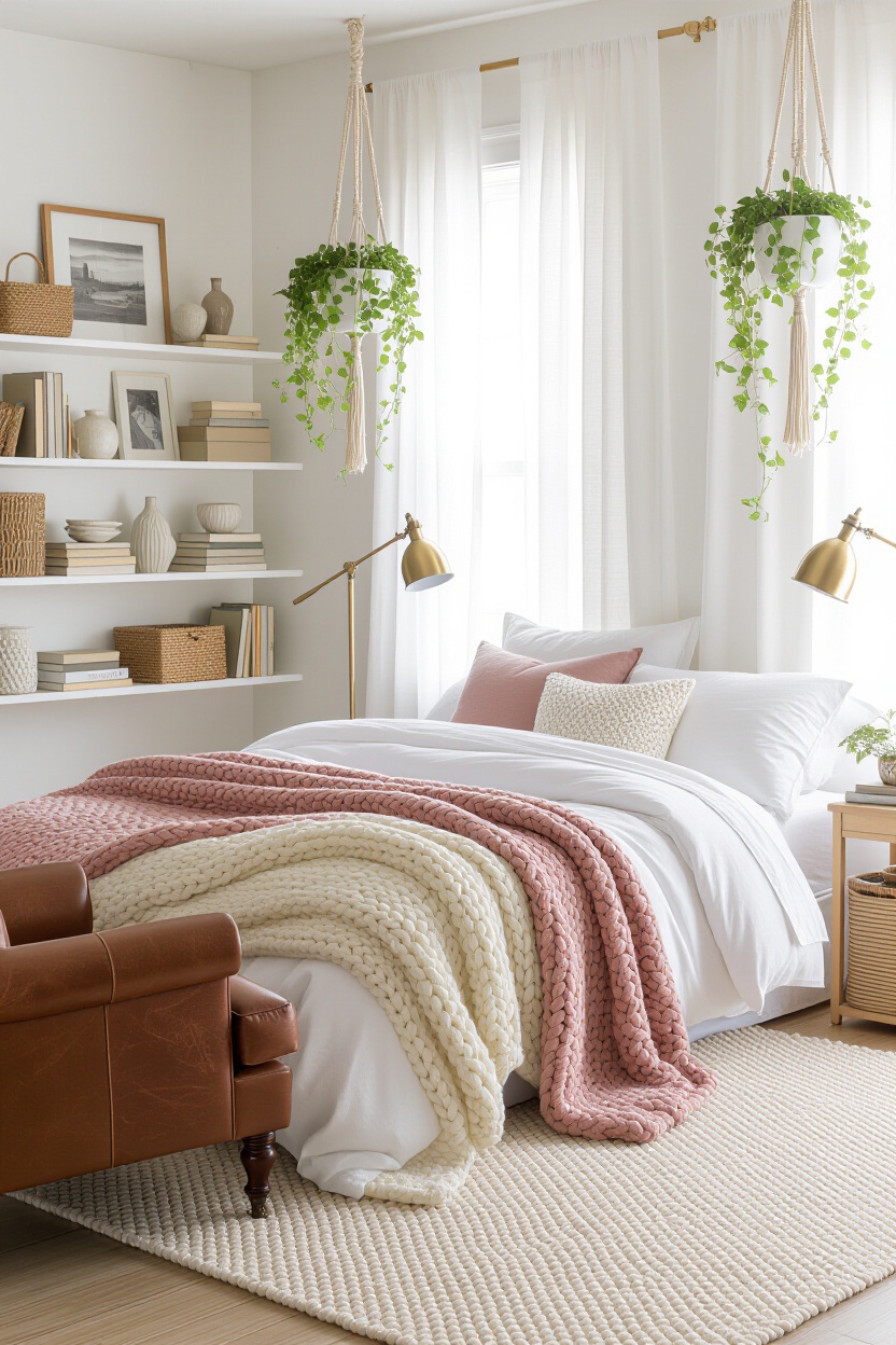 cozy bedroom, dream bedroom inspiration, warm and cozy bedroom, modern airy bedroom, homey bedrooms cozy living