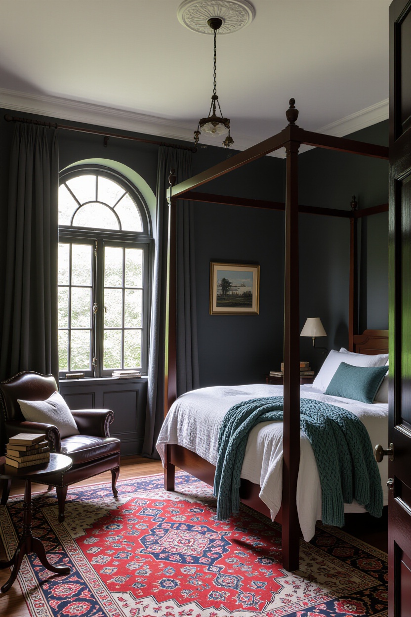 moody bedroom ideas, dark romantic bedroom, castle bedroom ideas, dark bedroom decor, bedroom red