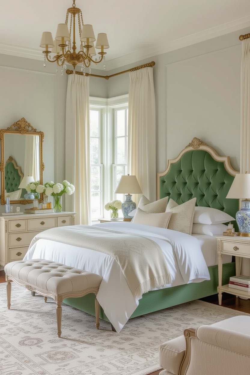 luxury bedding, elegant bedroom, elegant french farmhouse, most beautiful rooms, elegant furniture