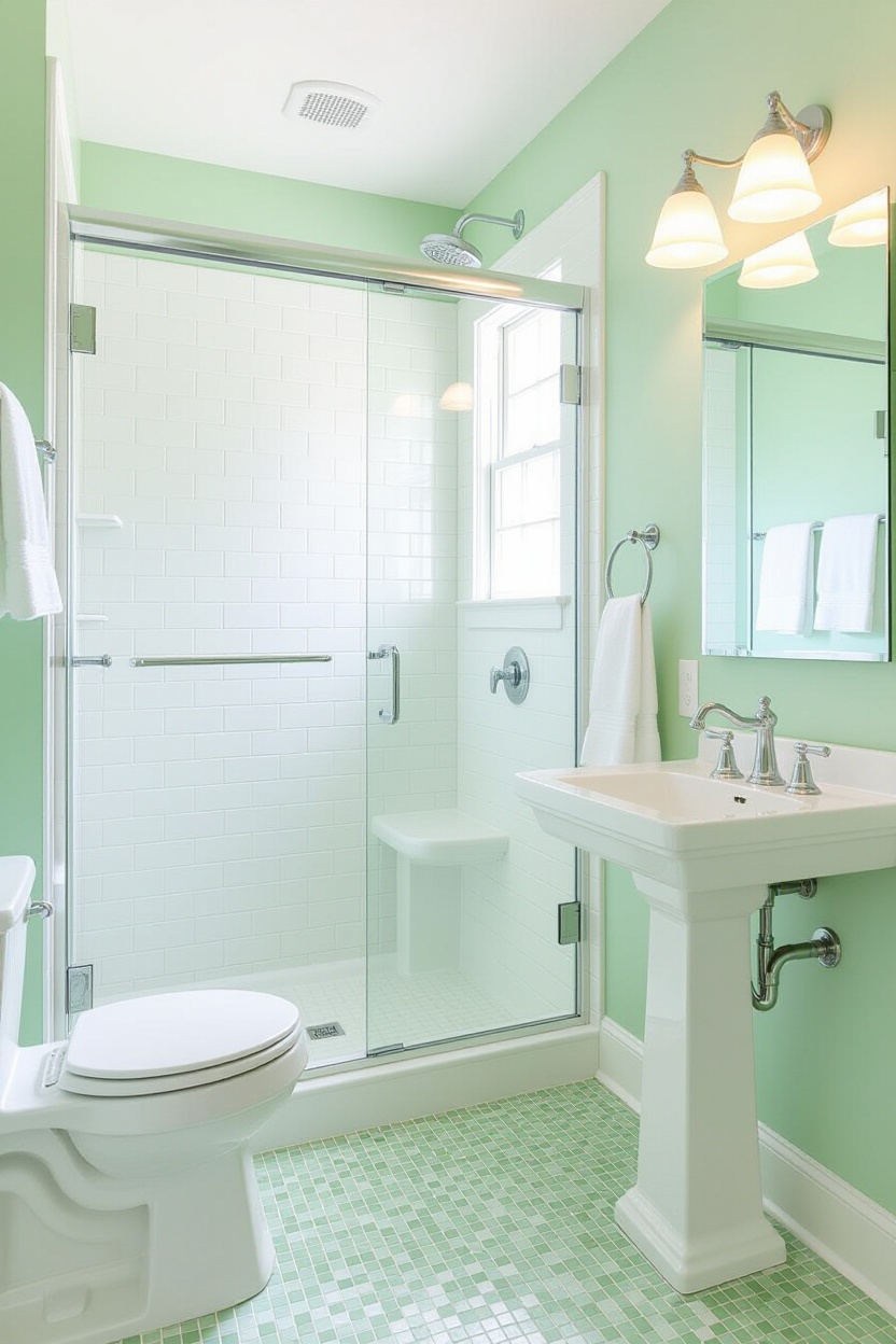 coastal cottage bathroom, coastal farmhouse bathroom, coastal guest bathroom, timeless coastal bathroom, coastal blue bathroom
