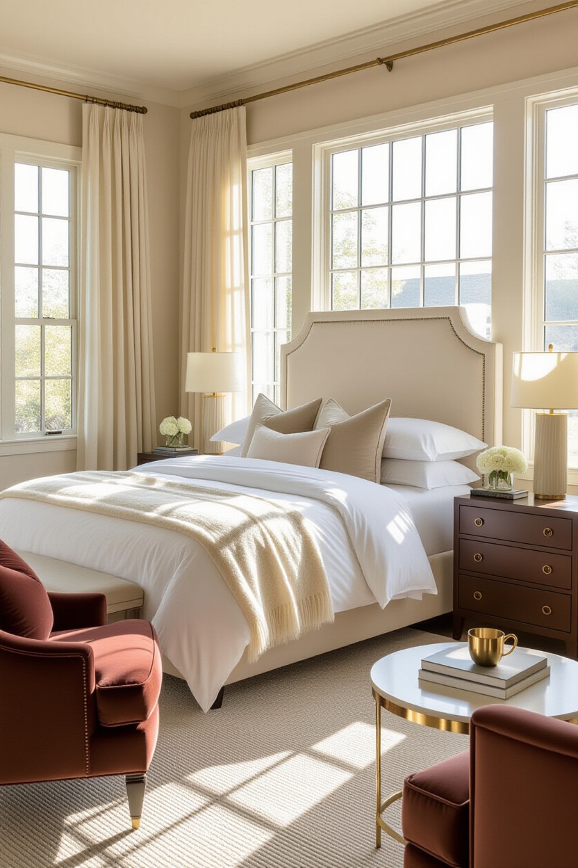 luxe bedroom, stylish furniture interior design, beautiful bedroom decor, elegant bedroom design, modern unique bedroom design